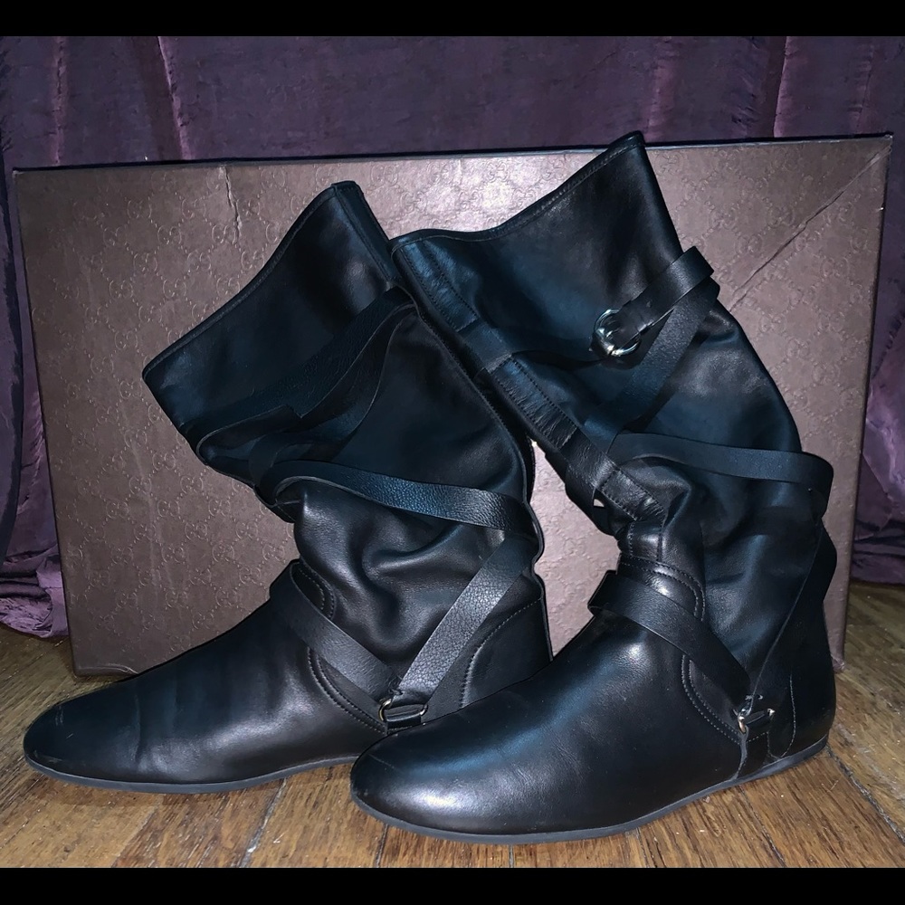 Gucci “Mayfair,” Boots, Nero (Peter Pan Style) Boots, Sz 39 1/2, EEUC - Picture 8 of 11
